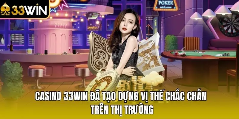 Casino 33WIN đã tạo dựng vị thế chắc chắn trên thị trường