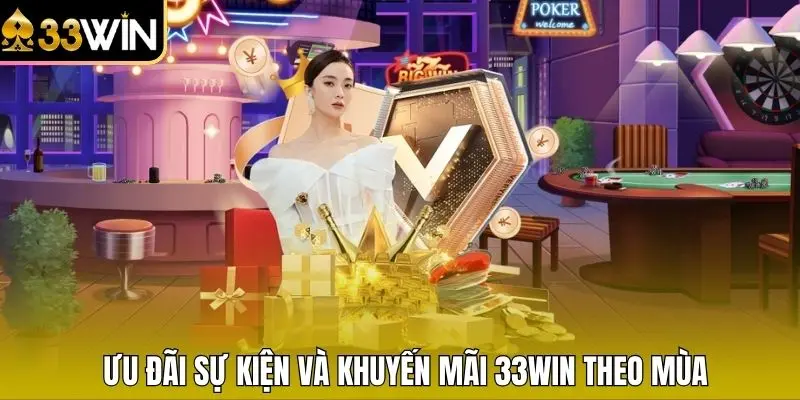 Ưu đãi sự kiện và khuyến mãi 33WIN theo mùa
